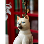 Подсвечник в виде кошки из фарфора с бронзовыми элементами Paradise Cat варинант исполнения - 8 | Loft Concept во Владивостоке
