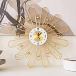 Часы настенные из металла в виде солнца с белым циферблатом Mirror Tower Clock варинант исполнения - 4 | Loft Concept во Владивостоке