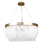 Люстра подвесная со стеклянными подвесками в виде перекрученных трубочек Nembus варинант исполнения - 1 | Loft Concept во Владивостоке