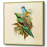 Постер на холсте с изображением птиц и цветов Blooming Birds Poster варинант исполнения - 6 | Loft Concept во Владивостоке