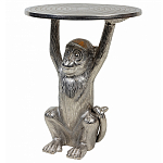 Столик с подстольем в виде обезьянки Bombay Nickel варинант исполнения - 1 | Loft Concept во Владивостоке