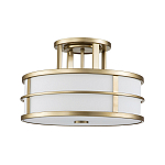 Потолочный светильник с белым матовым абажуром в металлическом каркасе Feiss варинант исполнения - 1 | Loft Concept во Владивостоке