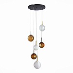 Люстра светодиодная с сферическими стеклянными плафонами Splatter варинант исполнения - 3 | Loft Concept во Владивостоке