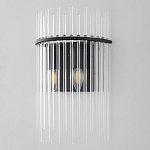 Бра со стеклянными прозрачными трубками и черным металлическим каркасом Nembus варинант исполнения - 3 | Loft Concept во Владивостоке