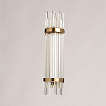 Подвесной светильник с цилиндрическим плафоном из прозрачных стеклянных трубок Nembus варинант исполнения - 3 | Loft Concept во Владивостоке