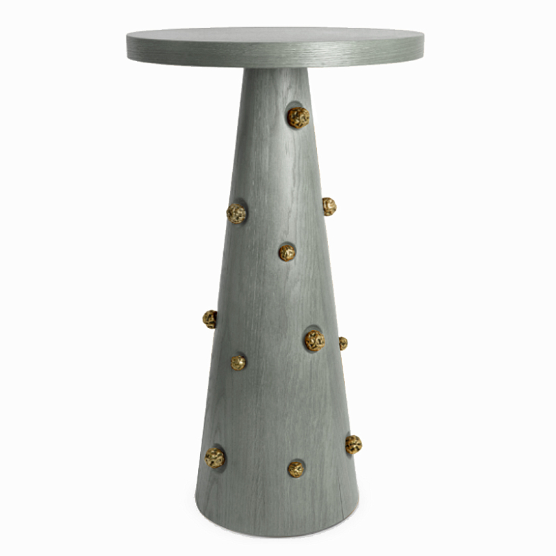 Приставной столик Okinawa Taupe Side table Серый Золотой во Владивостоке | Loft Concept 