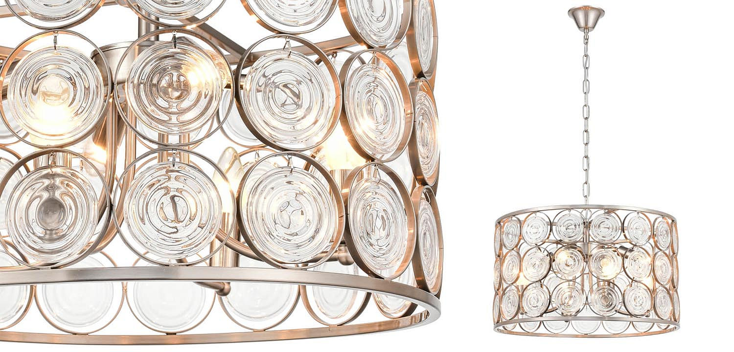 Люстра Edalina Chandelier nickel satin 50 Люстра Edalina Chandelier nickel satin 50 - Loft-Concept во Владивостоке