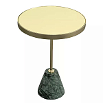 Кофейный столик с круглой зеркальной столешницей и мраморным основанием Stable Base варинант исполнения - 1 | Loft Concept во Владивостоке