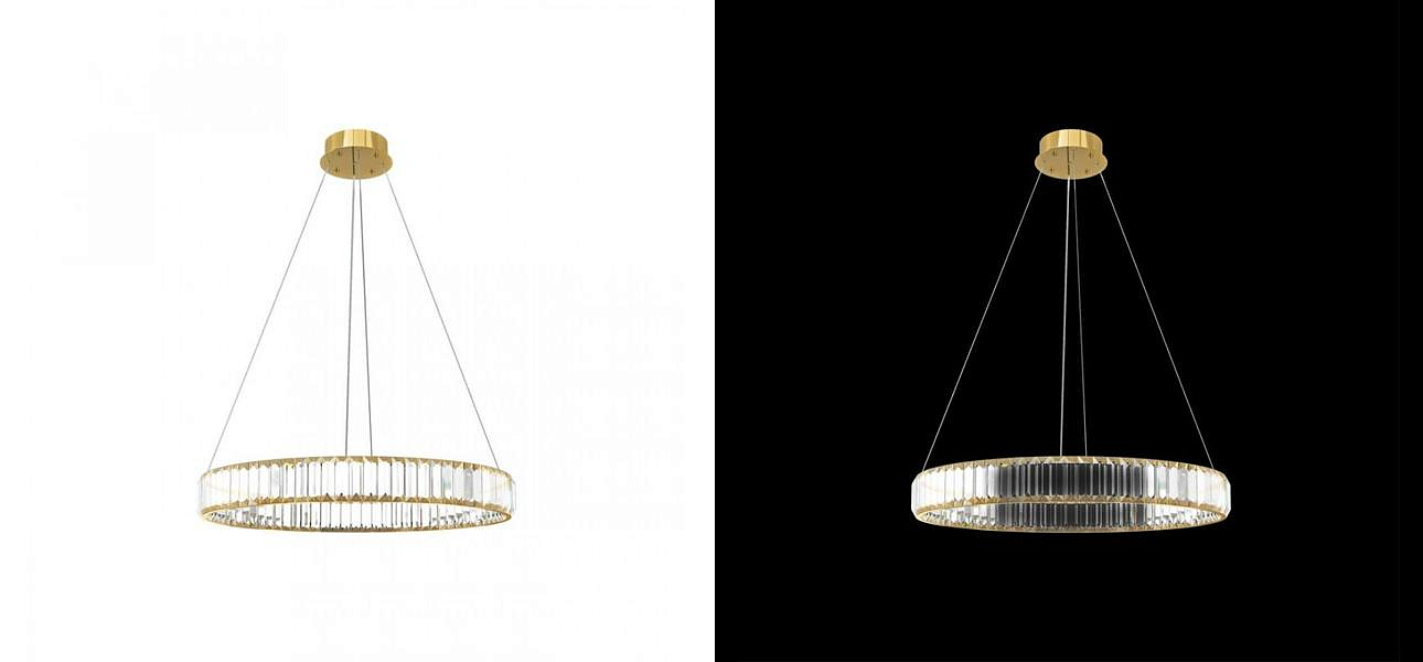 Люстра Crystal Ring Gold диаметр 60 Люстра Crystal Ring Gold диаметр 60 - Loft-Concept во Владивостоке