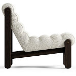 Кресло с деревянным каркасом и обивкой из белой ткани букле Medieval Furniture варинант исполнения - 4 | Loft Concept во Владивостоке