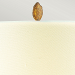 Настольная лампа с кремовым льняным цилиндрическим абажуром и ножкой в форме золотистой ветки Gilded Nola варинант исполнения - 2 | Loft Concept во Владивостоке