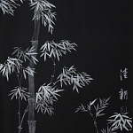 Обои ручная роспись Bamboo Argent on Pitch dyed silk варинант исполнения - 1 | Loft Concept во Владивостоке