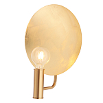 Бра с золотым круглым отражателем и открытой лампой Sun Glow Disc варинант исполнения - 3 | Loft Concept во Владивостоке