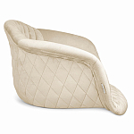 Барный стул со спинкой и подлокотниками на 4-х деревянных ножках Кремовый Велюр Ava Charm варинант исполнения - 3 | Loft Concept во Владивостоке