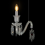 Подвесной светильник стеклянный в виде канделябра Curved Glass Chandelier варинант исполнения - 6 | Loft Concept во Владивостоке