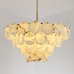 Люстра подвесная четырехъярусная с подвесками в форме дисков Cryptocrystalline Stone варинант исполнения - 6 | Loft Concept во Владивостоке