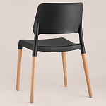Пластиковый стул на ножках из массива бука Ferret Black 4 шт варинант исполнения - 5 | Loft Concept во Владивостоке