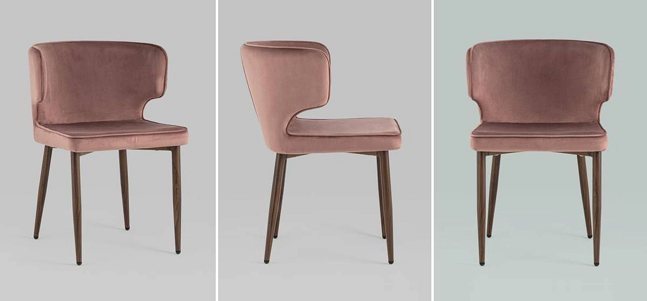 Стул Mateo Chair Пыльнно-Розовый Велюр Стул Mateo Chair Пыльнно-Розовый Велюр - Loft-Concept во Владивостоке