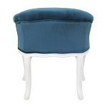 Кресло низкое в стиле прованс Louis French Armchair white and blue velour варинант исполнения - 2 | Loft Concept во Владивостоке