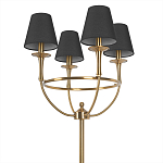 Торшер с металлическим основанием бронзового цвета с черными конусовидными абажурами Dignity варинант исполнения - 3 | Loft Concept во Владивостоке