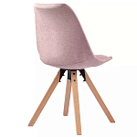 Стул мягкий с высокой спинкой на деревянных ножках Chair Dusty Pink варинант исполнения - 3 | Loft Concept во Владивостоке