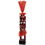 Деревянная декоративная статуэтка Asmat Red Straw Headdress Statuette Red варинант исполнения - 1 | Loft Concept во Владивостоке