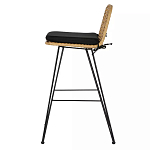 Стул барный с ротанговым плетением Half Bar Chair with Wicker без подлокотников варинант исполнения - 2 | Loft Concept во Владивостоке