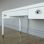 Письменный стол Elsa Dreams White Шпон дерево с двумя ящиками варинант исполнения - 4 | Loft Concept во Владивостоке