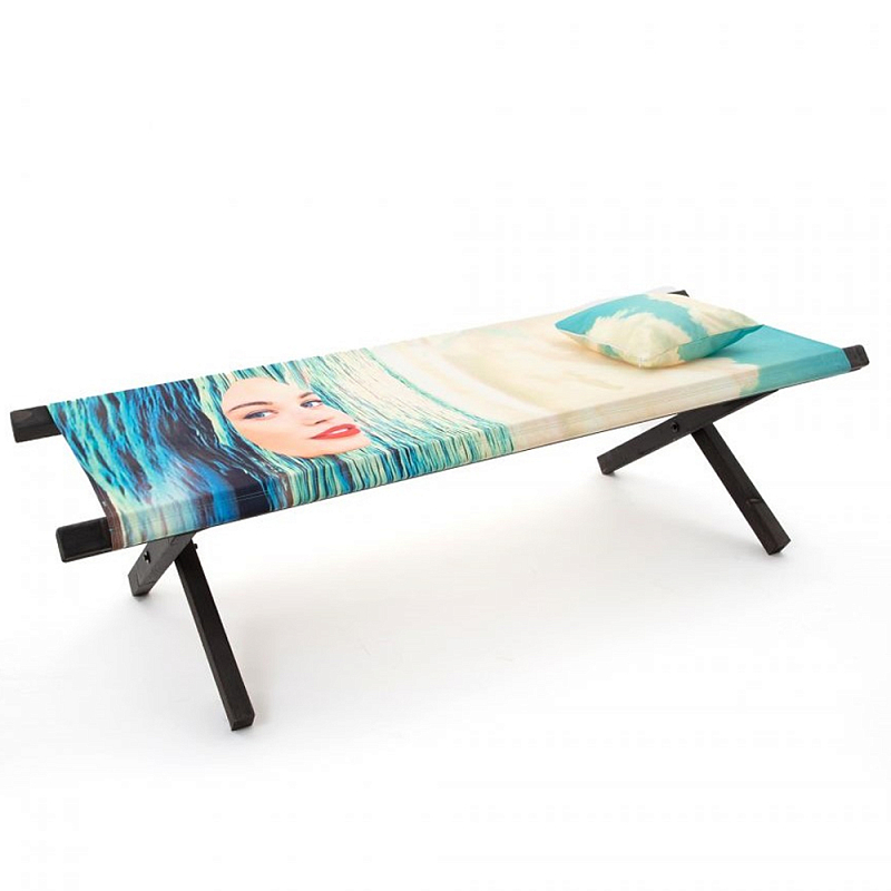 Шезлонг Seletti Poolbed Seagirl Черный Голубой Шезлонг Seletti Poolbed Seagirl Черный Голубой во Владивостоке | Loft Concept