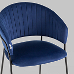 Стул в велюре синего цвета Horizon варинант исполнения - 7 | Loft Concept во Владивостоке