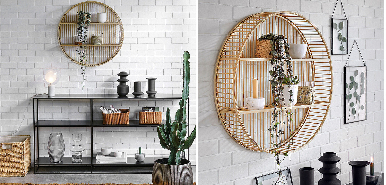 Полка Wicker Bamboo Shelf Полка Wicker Bamboo Shelf - Loft-Concept во Владивостоке