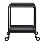 Тумба чёрная на колёсах Cabinet on Wheels варинант исполнения - 1 | Loft Concept во Владивостоке