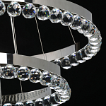 Люстра с тремя кольцами цвета хром и прозрачными хрустальными шарами по периметру Sacramento Transparent Balls Chandelier варинант исполнения - 7 | Loft Concept во Владивостоке