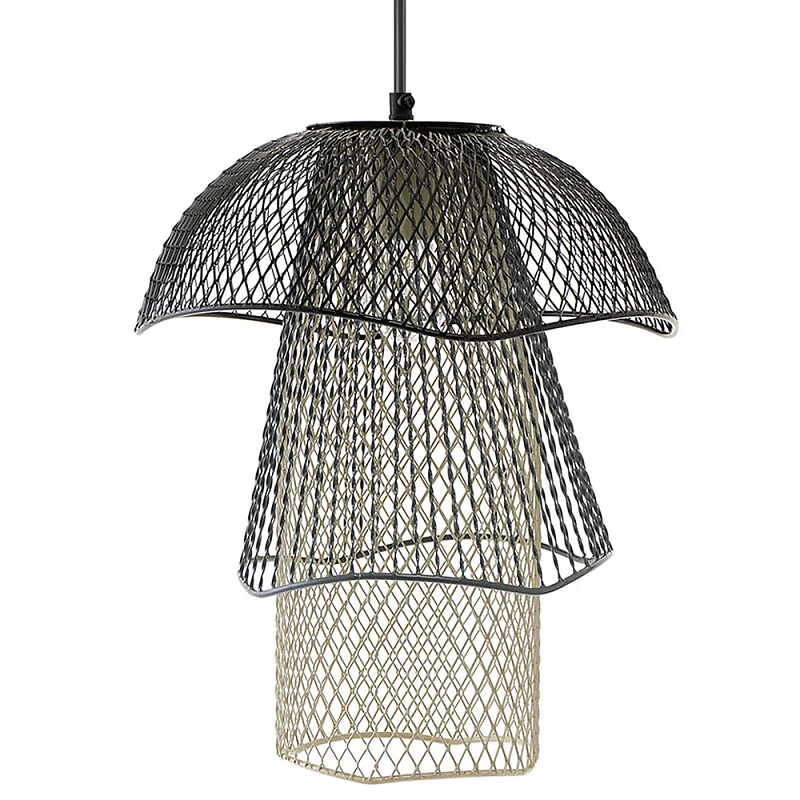 Подвесной светильник Black Grey Mesh Tube Lampshade Hanging Lamp Черный Серый Бежевый Подвесной светильник Black Grey Mesh Tube Lampshade Hanging Lamp Черный Серый Бежевый во Владивостоке | Loft Concept