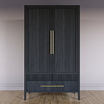 Шкаф платяной Primo с выдвижными ящиками шпон Светлый дуб варинант исполнения - 2 | Loft Concept во Владивостоке