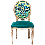 Стул из натурального бука зелёный с цветочным принтом Impressionism in Color варинант исполнения - 1 | Loft Concept во Владивостоке