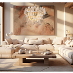 Люстра с многослойными белыми и прозрачными подвесками Character Chandelier варинант исполнения - 3 | Loft Concept во Владивостоке