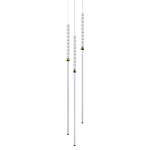 Подвесной светильник с 3-мя вертикальными плафонами и белыми шариками PEARLS Suspension варинант исполнения - 1 | Loft Concept во Владивостоке