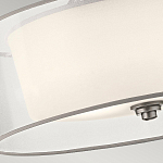 Потолочный светильник с двойным цилиндрическим плафоном из белого стекла и прозрачной органзы Kichler варинант исполнения - 14 | Loft Concept во Владивостоке