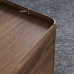 Прикроватный деревянный столик с 2-мя ящиками Moon Walnut Furniture варинант исполнения - 7 | Loft Concept во Владивостоке