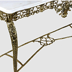 Консоль из бронзы с мраморной прямоугольной столешницей Bronze Console варинант исполнения - 1 | Loft Concept во Владивостоке