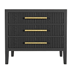 Тумба Primo  с тремя ящиками шпон Черный дуб варинант исполнения - 1 | Loft Concept во Владивостоке