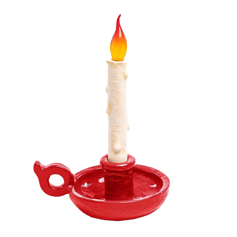 Настольная лампа Seletti Bugia red Белый Красный Настольная лампа Seletti Bugia red Белый Красный во Владивостоке | Loft Concept