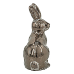 Статуэтка заяц из текстурированной терракоты и покрытый глянцевой краской под бронзу Rabbit Charm  варинант исполнения - 1 | Loft Concept во Владивостоке