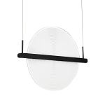 Светодиодный подвесной светильник круглой формы с металлическим черным каркасом Marble Glow варинант исполнения - 3 | Loft Concept во Владивостоке