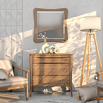 Зеркало квадратное c деревянной рамой из массива дуба Tasteful Furniture варинант исполнения - 2 | Loft Concept во Владивостоке