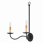 Бра настенное черное с 2-мя лампами Candle Sleeves варинант исполнения - 4 | Loft Concept во Владивостоке