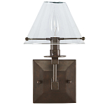 Бра с прозрачным стеклянным абажуром в форме конуса Bartolomeo Bronze варинант исполнения - 3 | Loft Concept во Владивостоке