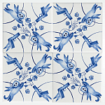 Плитка с узором 2 кота 2 пистолета варинант исполнения - 2 | Loft Concept во Владивостоке