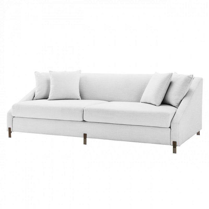 Диван Eichholtz Sofa Candice white Белый Латунь Диван Eichholtz Sofa Candice white Белый Латунь во Владивостоке | Loft Concept